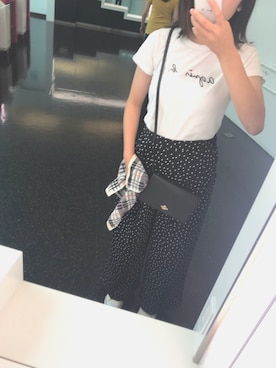 「agnes b.（アニエスベー）のアイテム（その他、ホワイト系）」を使った、ぽんちゃんさん（レディース）の秋コーディネート