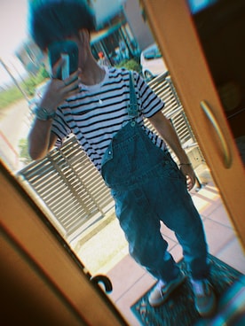 「GAP（ギャップ）のアイテム（サロペット/オーバーオール）」を使った、まおすけさん（メンズ・160cm）の春コーディネート