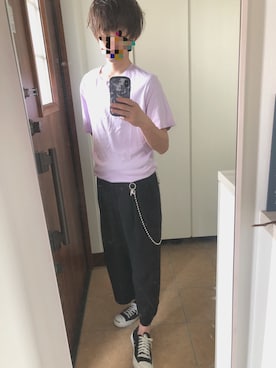 「アイテム（財布/小物、ホワイト系）」を使った、おやびんさん（メンズ・170cm）の夏コーディネート