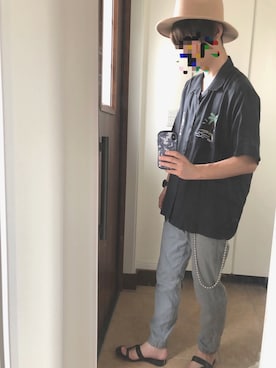 「N.HOOLYWOOD（N.ハリウッド）のアイテム（サンダル）」を使った、おやびんさん（メンズ・170cm）の夏コーディネート