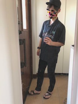 「N.HOOLYWOOD（N.ハリウッド）のアイテム（サンダル）」を使った、おやびんさん（メンズ・170cm）の夏コーディネート