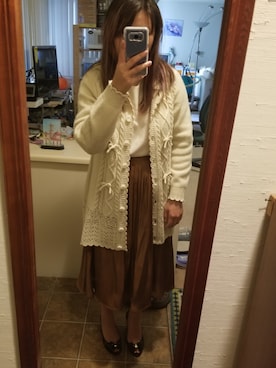 「TORY BURCH（トリーバーチ）のアイテム（パンプス）」を使った、ruiさん（レディース・153cm）の秋コーディネート