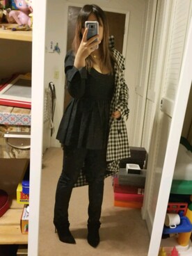「COACH」｜「アイテム（トレンチコート）」を使った、ruiさん（レディース・153cm）の秋コーディネート