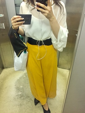 「miu miu（ミュウミュウ）のアイテム（クラッチバッグ）」を使った、m❤︎さん（レディース・154cm）の夏コーディネート