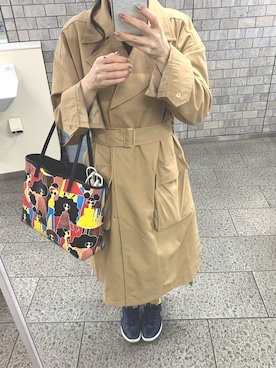 「andemiu」｜「アイテム（トレンチコート）」を使った、m❤︎さん（レディース・154cm）の春コーディネート