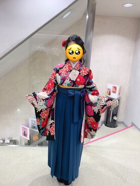 「袴」｜「アイテム（その他）」を使った、m❤︎さん（レディース・154cm）の春コーディネート