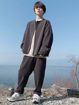 「WYM」｜「アイテム（ノーカラージャケット）」を使った、nissyさん（メンズ・167cm）の冬コーディネート
