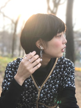 「HARIO Lampwork Factory（ハリオランプワークファクトリー）のアイテム」を使った、ぼくいずみさん（レディース・169cm）の夏コーディネート