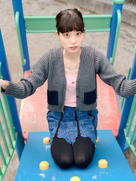 「MGMのアイテム」を使った、ぼくいずみさん（レディース・169cm）の夏コーディネート