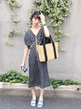 mame kurogouchi カットフラワージャガード　ドレス