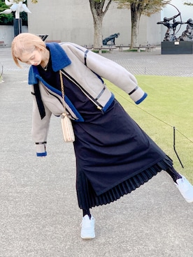 「mame（マメ）のアイテム（ジャケット/アウター）」を使った、ぼくいずみさん（レディース・169cm）の秋コーディネート