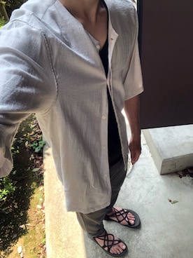 「JUNRED（ジュンレッド）のアイテム（ノーカラージャケット）」を使った、junjunkiさん（メンズ・173cm）の夏コーディネート