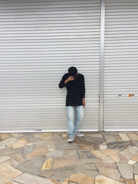 「RAGEBLUE（レイジブルー）のアイテム（トップス、ブラック系）」を使った、soutaさん（メンズ）の秋コーディネート