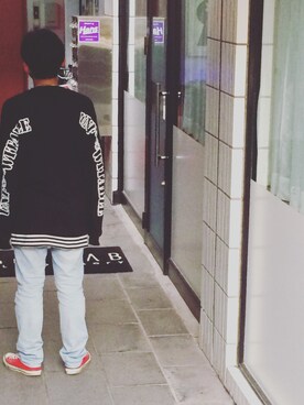 「fllbkのアイテム（トップス、ブラック系）」を使った、soutaさん（メンズ）の冬コーディネート