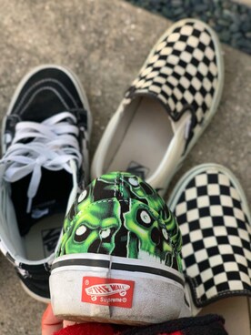 「Supreme （シュプリーム）のアイテム（シューズ、グリーン系）」を使った、soutaさん（メンズ）の春コーディネート