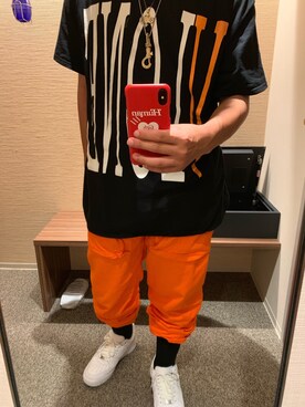 「VLONE（ヴィーロン）のアイテム（トップス、ブラック系）」を使った、soutaさん（メンズ）の春コーディネート