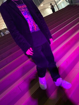 「GU（ジーユー）のアイテム（フォーマルスーツ/小物、オレンジ系）」を使った、soutaさん（メンズ）の春コーディネート