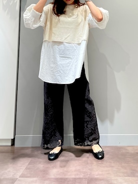 「アイテム（バレエシューズ）」を使った、さちほさん（レディース・157cm・30代）の春コーディネート