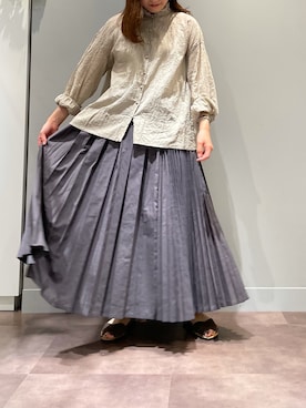 「フリル襟」｜さちほさん（レディース・157cm）の春コーディネート