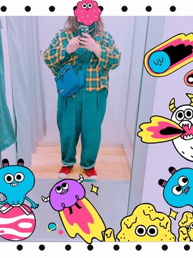 「Kappa（カッパ）のアイテム（バッグ）」を使った、あじゆさん（レディース・166cm）の春コーディネート