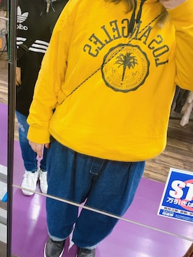 「デブでもオシャレしたい」｜「アイテム（スウェット）」を使った、あじゆさん（レディース・166cm）の冬コーディネート