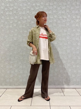 「FUNG（ファング）のアイテム（トップス）」を使った、あおのさん（レディース・160cm）の夏コーディネート