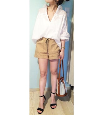 「バルーンスリーブ」｜chieさん（レディース・150cm）の春コーディネート