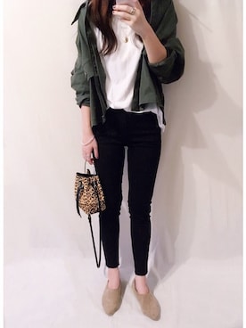 Zara ザラ のミリタリージャケットを使ったレディース人気ファッションコーディネート 身長 141cm 150cm Wear