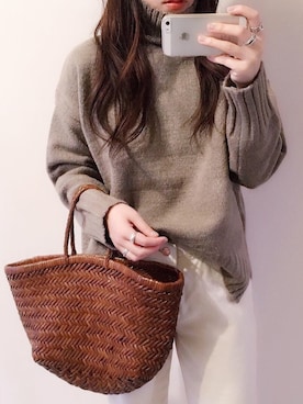 「PURPLE（パープル）のアイテム」を使った、chieさん（レディース・150cm）の冬コーディネート