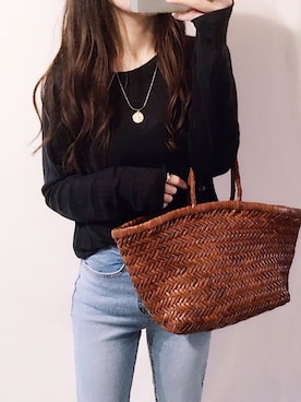 「ハイウエストストレートジーンズ」｜chieさん（レディース・150cm）の冬コーディネート