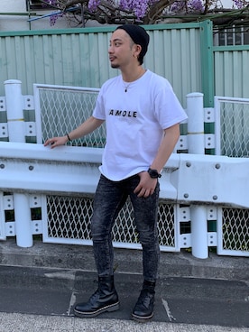「RAGEBLUE（レイジブルー）のアイテム（ニットキャップ/ビーニー）」を使った、ginjiro0808さん（メンズ・173cm）の春コーディネート