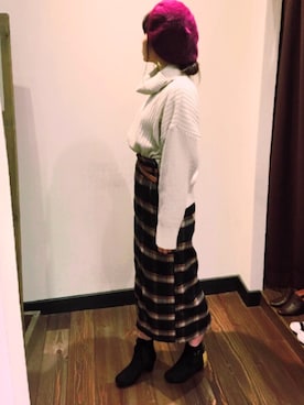 「rps（アールピーエス）のアイテム（ブーツ）」を使った、Tokonameスタッフさん（レディース・160cm）の秋コーディネート