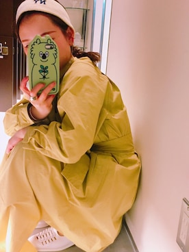 「アイテム（シャツワンピース）」を使った、佳帆里さん（レディース・150cm・20代）の秋コーディネート