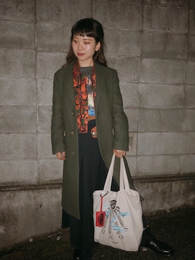 「Scye（サイ）のアイテム（ジャケット/アウター）」を使った、佳帆里さん（レディース・150cm）の冬コーディネート
