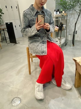 「Steven Alan（スティーブンアラン）のアイテム（その他アウター）」を使った、佳帆里さん（レディース・150cm）の夏コーディネート