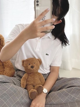 「Daniel Wellington（ダニエルウェリントン）の販売終了クラシックペティット アッシュフィールド32mm（アナログ腕時計）」を使った、ナナさん（レディース・159cm）の秋コーディネート