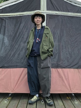 「oqLiq（オークリック）のアイテム（アクセサリー）」を使った、hs1n さん（レディース・165cm）の春コーディネート