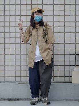 「oqLiq（オークリック）のアイテム（アクセサリー）」を使った、hs1n さん（レディース・165cm）の春コーディネート