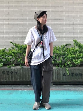 「GOOPiMADE」｜「アイテム（キャップ）」を使った、hs1n さん（レディース・165cm）の夏コーディネート