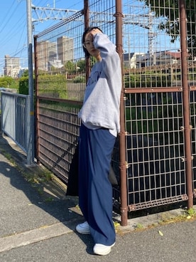 「MOUSSY（マウジー）のアイテム（その他パンツ）」を使った、momocoさん（レディース・164cm）の春コーディネート