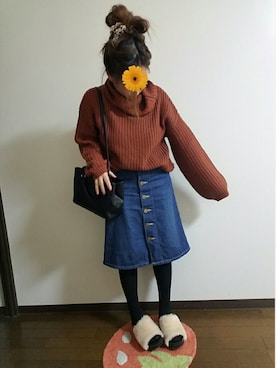 「アイテム（バレッタ/ヘアクリップ）」を使った、かなっぺ♡プチプラさん（レディース・150cm・20代）の冬コーディネート