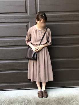 「アイテム（ワンピース/ドレス）」を使った、まめさん（レディース・156cm・10代）の秋コーディネート