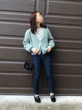 「present（プレゼント）のアイテム（イヤリング）」を使った、まめさん（レディース・156cm）の秋コーディネート