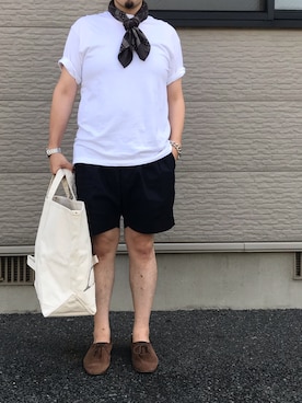「アイテム（ストール/ショール）」を使った、pinoken さん（メンズ・173cm）の秋コーディネート