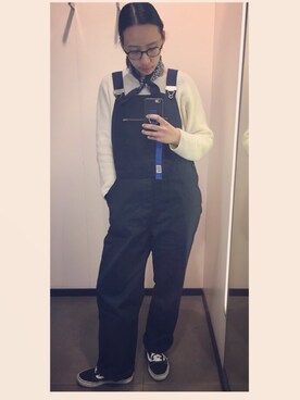 「MHL.（エムエイチエル）のアイテム（オールインワン・サロペット）」を使った、acowhiteさん（レディース・167cm）の春コーディネート