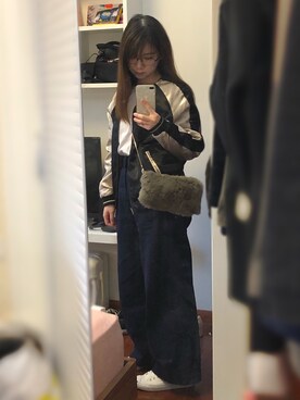「PULL&BEAR（プルアンドベア）のアイテム（その他アウター）」を使った、TiffanyChoiiさん（レディース・163cm）の春コーディネート