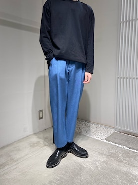 「コロナに負けない」｜「アイテム（スラックス）」を使った、takumi okamotoさん（メンズ・168cm）の春コーディネート