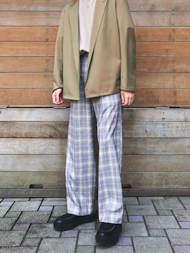 「UNITED TOKYO（ユナイテッドトウキョウ）のアイテム（その他アウター）」を使った、takumi okamotoさん（メンズ・168cm）の春コーディネート