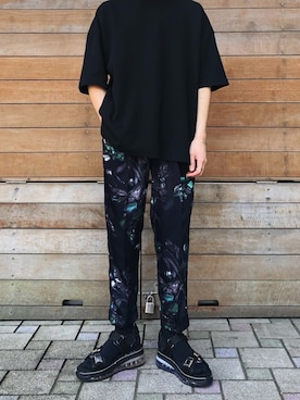 「UNITED TOKYO（ユナイテッドトウキョウ）のエアマルチソールサンダル（サンダル）」を使った、takumi okamotoさん（メンズ・168cm）の春コーディネート