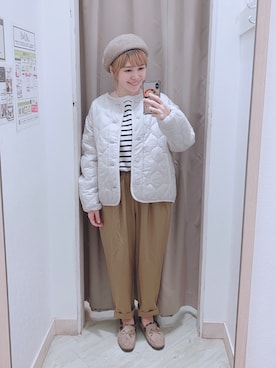 「アイテム（ブルゾン）」を使った、miomioさん（レディース・158cm・30代）の秋コーディネート
